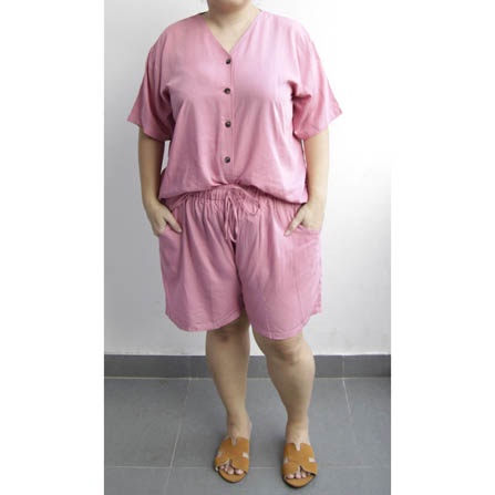 SETELAN JUMBO LD 130 COMFY COTTON SET XXXL rayon homey setcel piyama big size