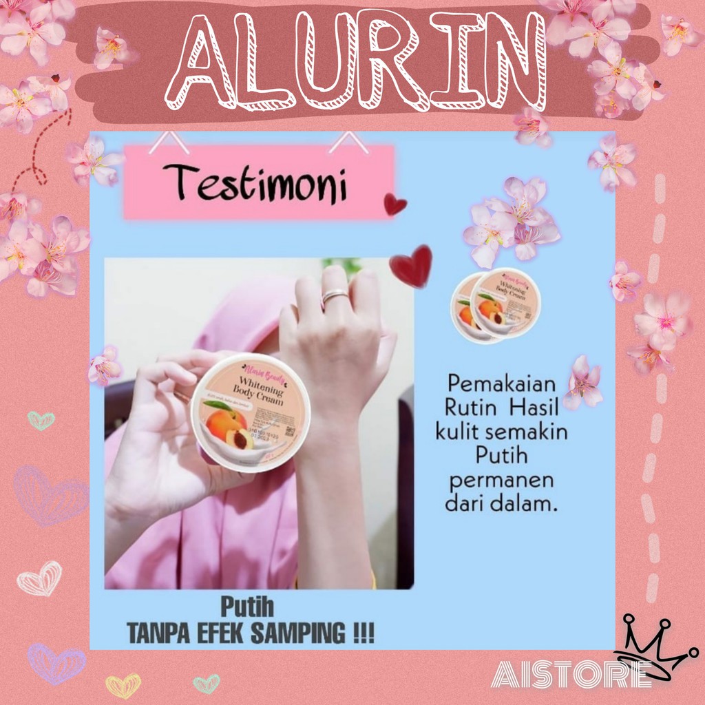 WHITENING BODY CREAM PEMUTIH BADAN BLEACHING PERMANEN AMPUH AMAN ALURIN BEAUTY ORIGINAL BPOM