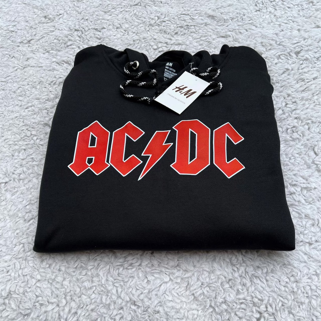 Hoodie Pria Jumper AC DC Warna Hitam Size M-XL (Pria &amp; Wanita) / Hoodie Ac dc Wanita dan Pria / Sweater Pria Terbaru 2021 / Sweater Laki Laki / Sweater Pria Distro