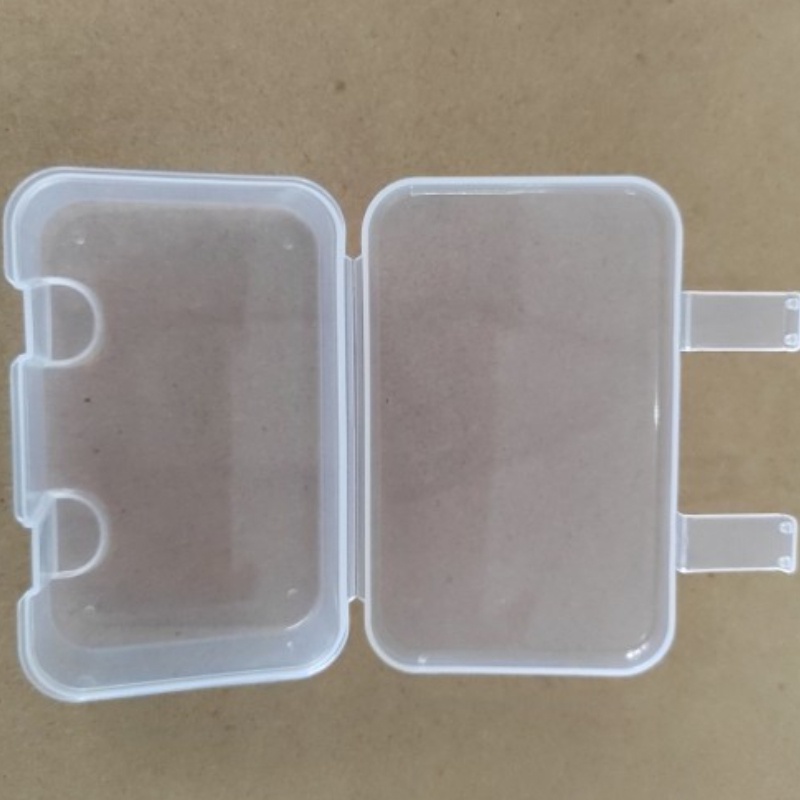 Kotak Penyimpanan Perhiasan Mini Multifungsi Bentuk Persegi Panjang Bahan Plastik