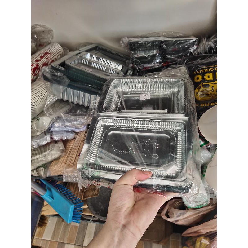 mika kue plastik transparan 3a / mika plastik A3 selamat menikmati / kotak nasi mika plastik bening