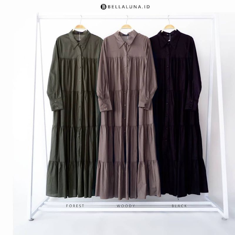 Faiha Abaya Bellaluna Original Abaya Katun Adem