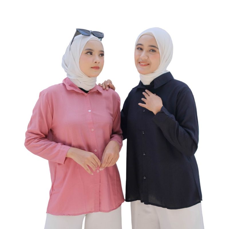 Baju atasan Blouse kemeja wanita polos