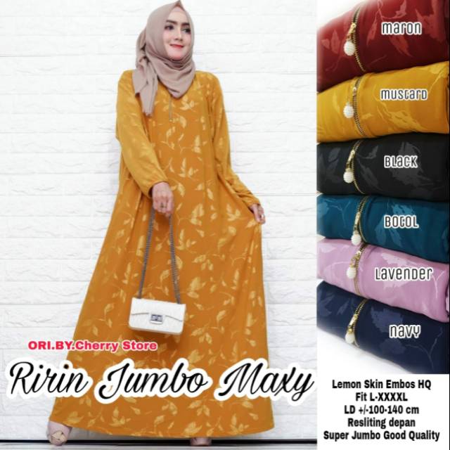 28108 Gamis Muslim Ririn Jumbo Maxy