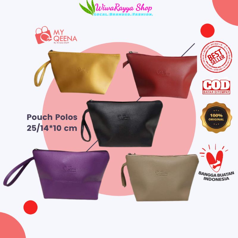 Pouch Kosmetik Serbaguna Polos My Qeena by Kirana Stuff