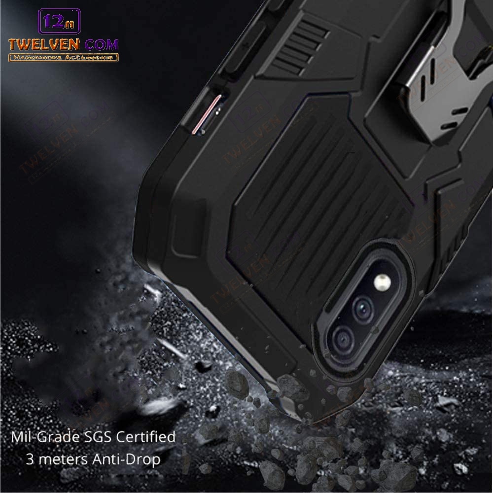 Case Shockproof Samsung M01 Armor Hardcase Stand Clip