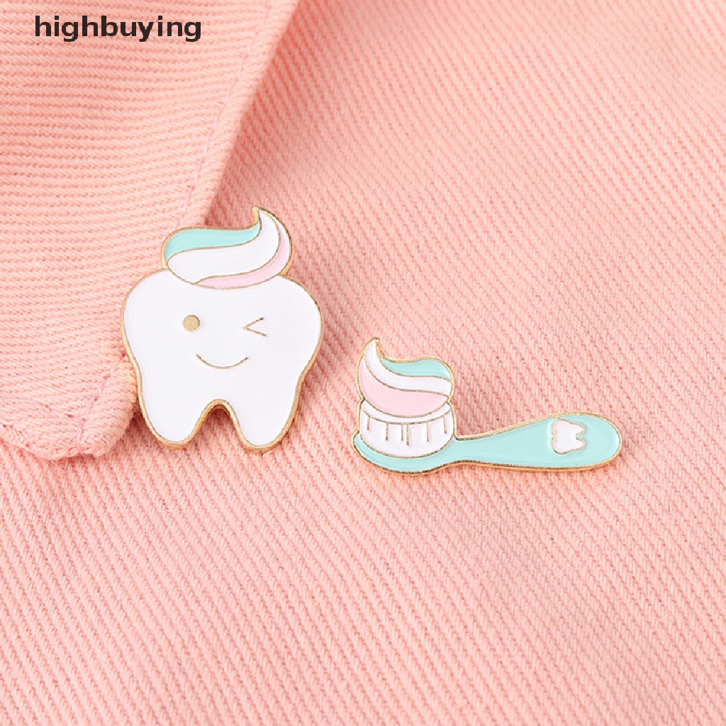 Pin Enamel Glory Bentuk Sikat Gigi Untuk Dokter Gigi