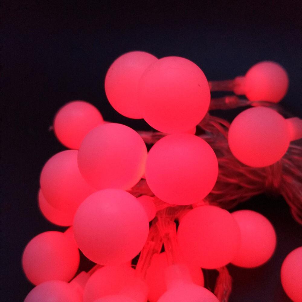 MurmerOfficial 10 meter Lampu Tumblr Bola Anggur Lampu Pohon natal Tumbler Model bulat led 50pcs E007