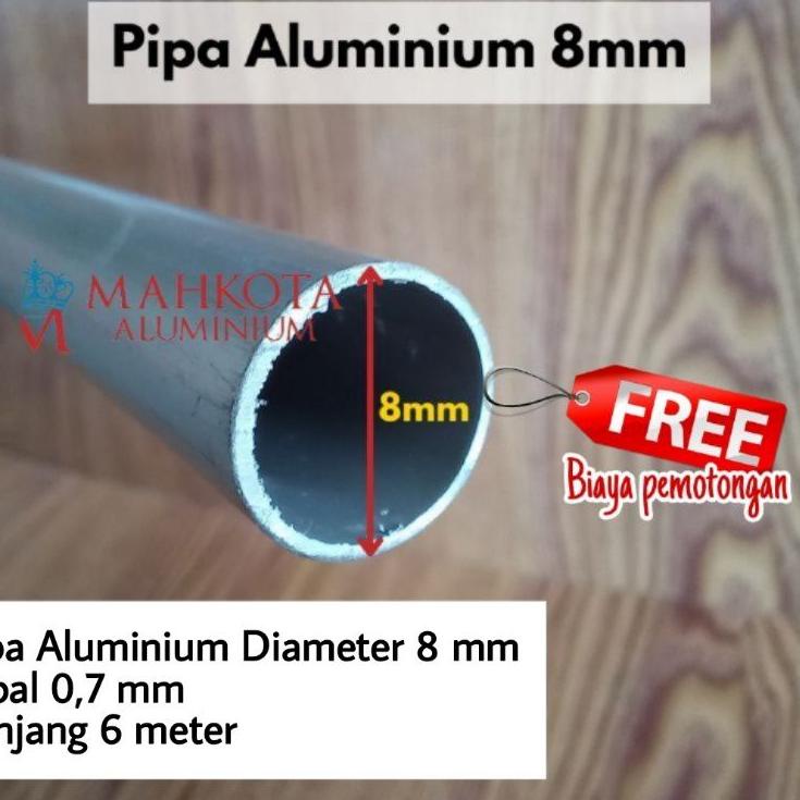 Super Kejutan PIPA ALUMINIUM 8 MM