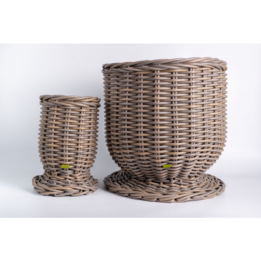 Pot Pedestal Basket in Bright Grey - Double Xtra Large