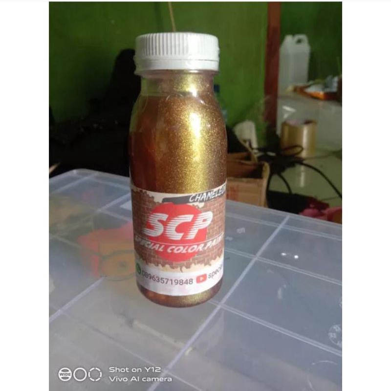 Cat bunglon 3 warna 100 ml blue green gold By SCP