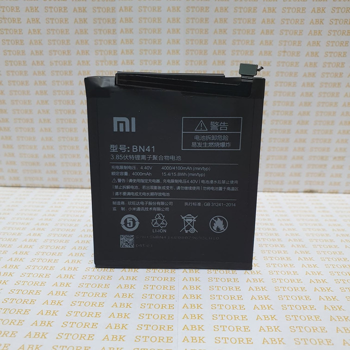 Batre Battery Xiaomi Redmi Note 4 - Note 4x Mediatek BN41 Origina