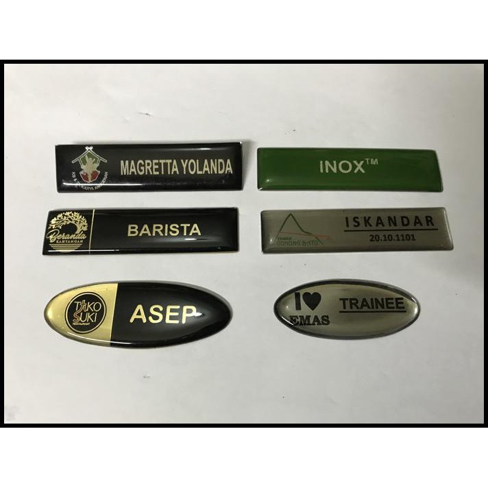 

Name Tag Logam Resin