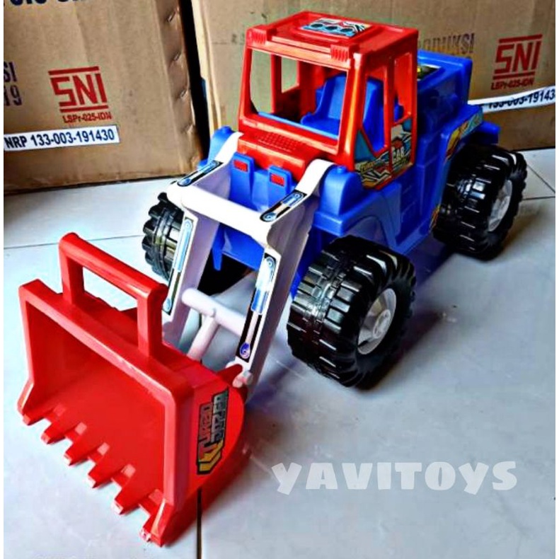 LP 3 TURBO TRUCK DOZER / MAINAN MOBIL KONTRUKSI DOZER SOROK BISA DINAIKI / MAINAN MOBIL DORONG