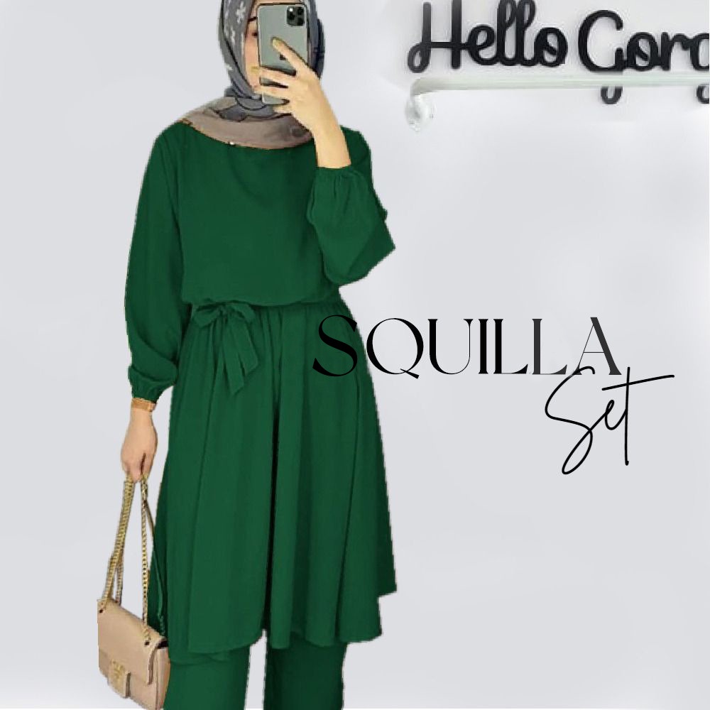 3 UKURAN M L 3XL FASHION SETELAN SQUILLA DMR