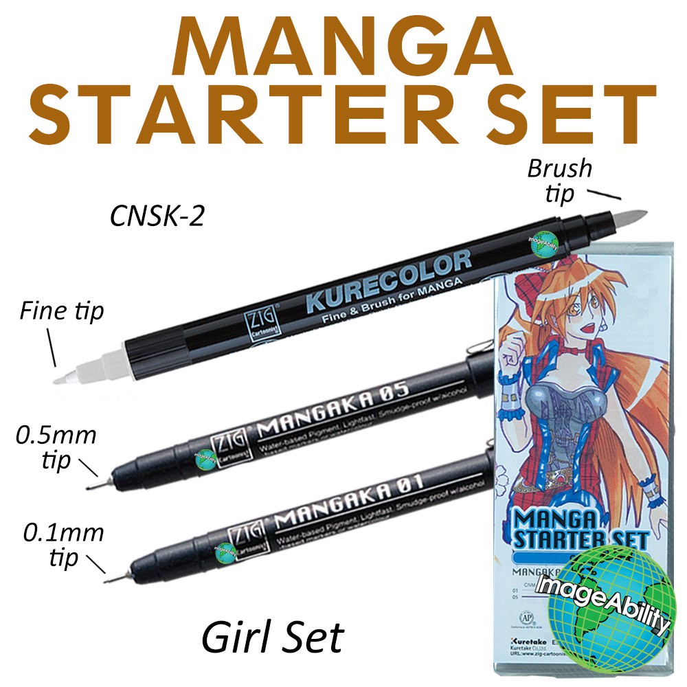 

Zig Kuretake Mangaka Girl Starter Set