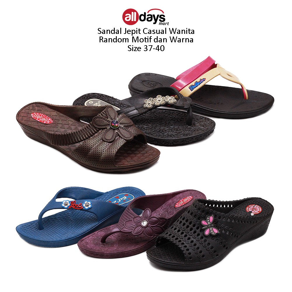 Bel Air Sandal Casual Wanita [Random Motif dan Warna] Size 37-40
