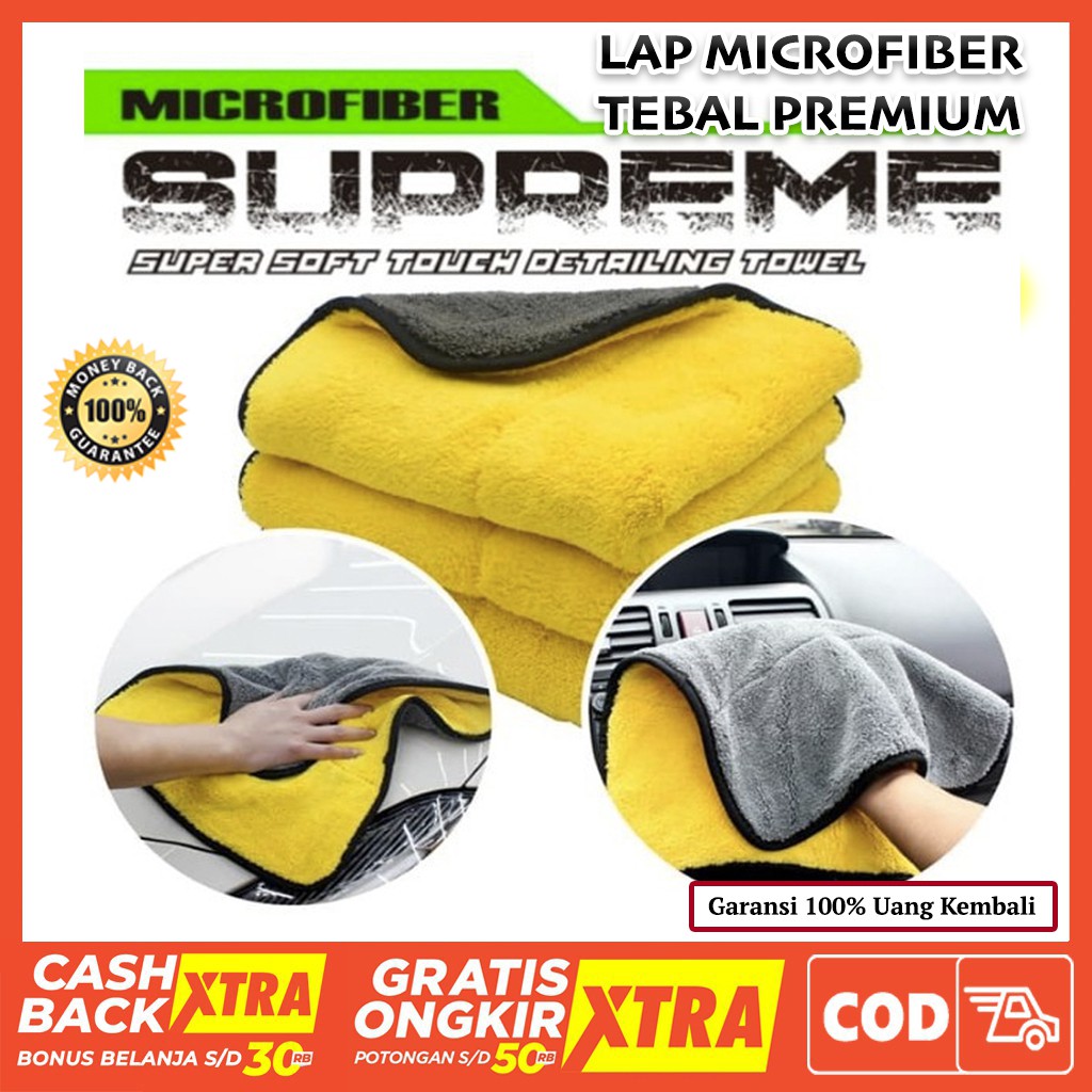 LAP MICROFIBER MOBIL KAIN HANDUK MIKROFIBER QUICK DRY TOWEL TEBAL SERBAGUNA KANEBO CUCI MOTOR LAP CENDOL SPONS SPONGE CUCI MOBIL MOTOR PEMBERSIH NODA DAYA SERAP TINGGI PAD APLIKATOR APLICATOR PENGKILAP PENGHITAM POLES PENHILANG BARET LECET MESIN BODY