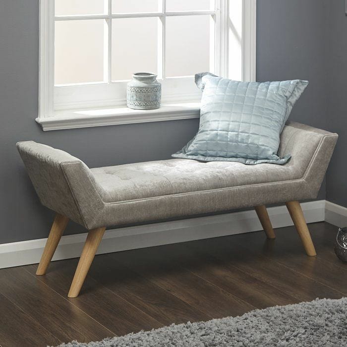 Kursi Panjang Stool Tempat Tidur, Sofa Stool Retro Rangka Kayu