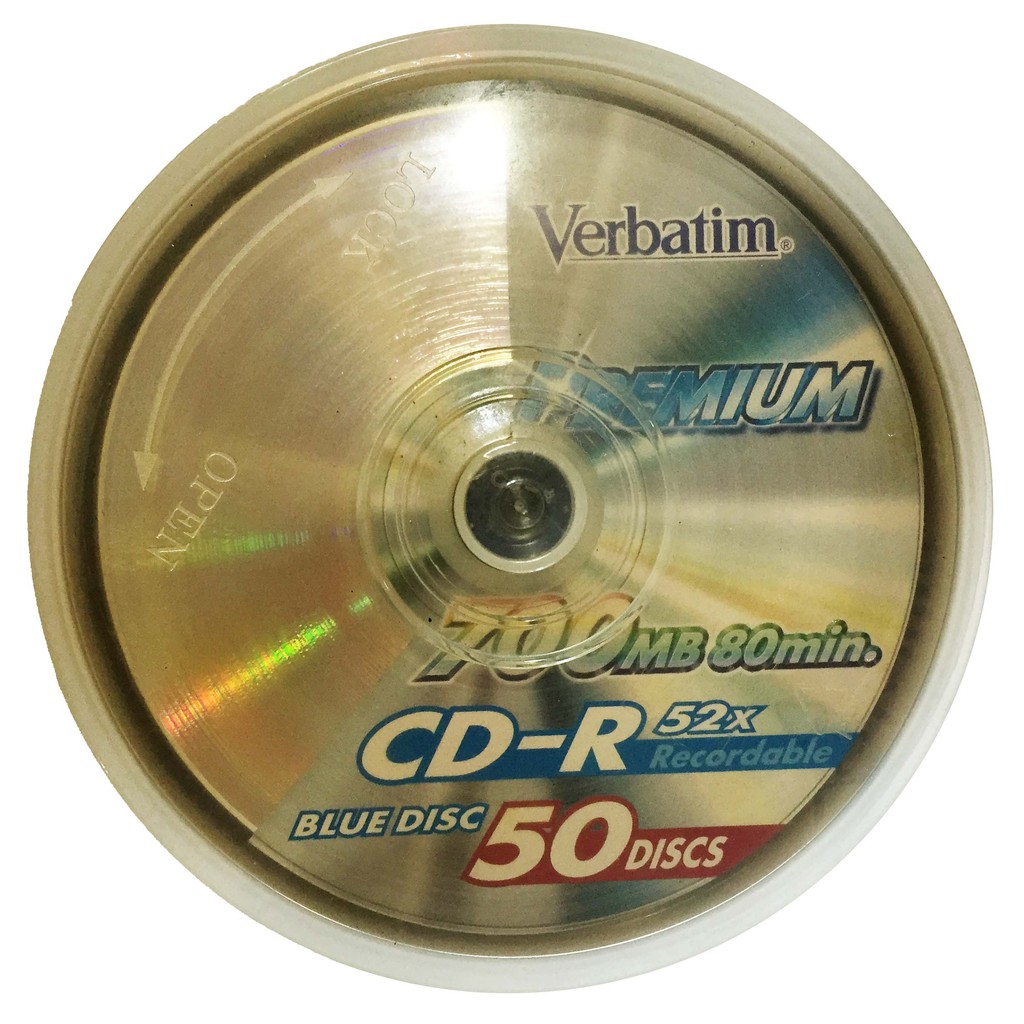 CDR Verbatim 700 MB 80 min / 52X Blue Discs Premium Cone isi 50