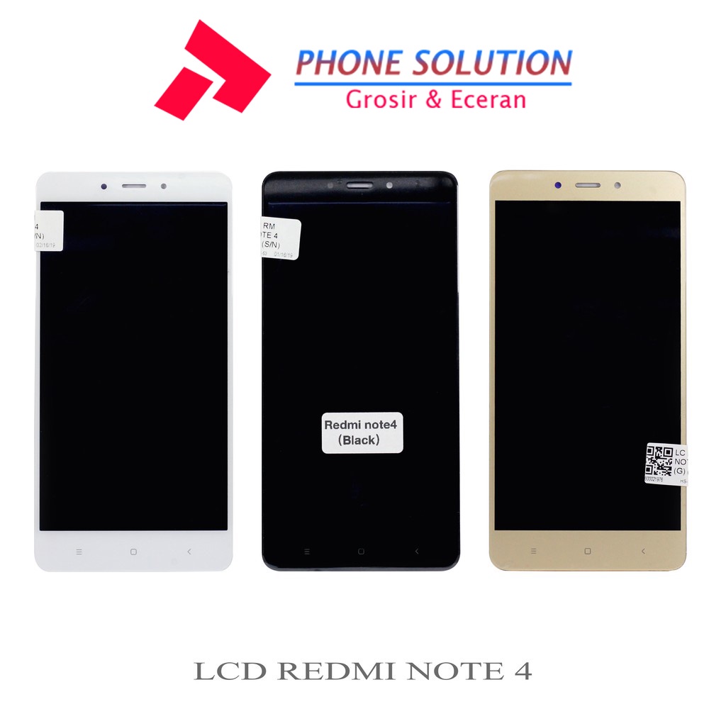 LCD Xiaomi Redmi Note 4 Processor Mediatek Fullset Touchscreen // Supplier LCD Xiaomi Redmi - Garansi 1 Bulan