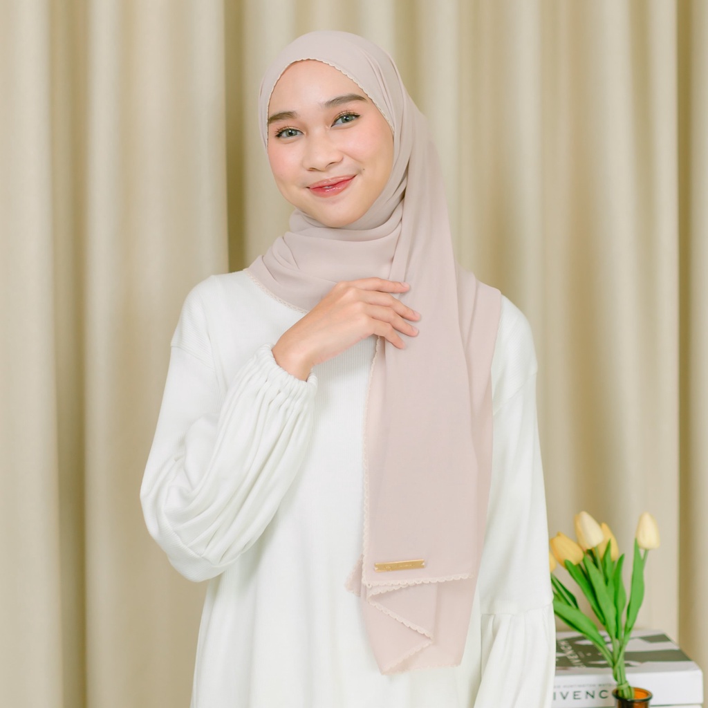 Lozy Hijab - Embroidery Signature Shawl Series 2 ( Pashmina Bordir Lozy x Hamidah )-2