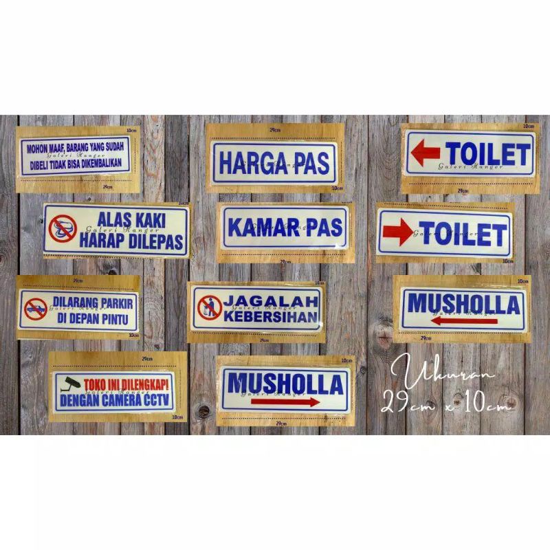 Jual Plat Tulisan Musholla Akrilik Rambu Sign Papan Tulisan Rambu