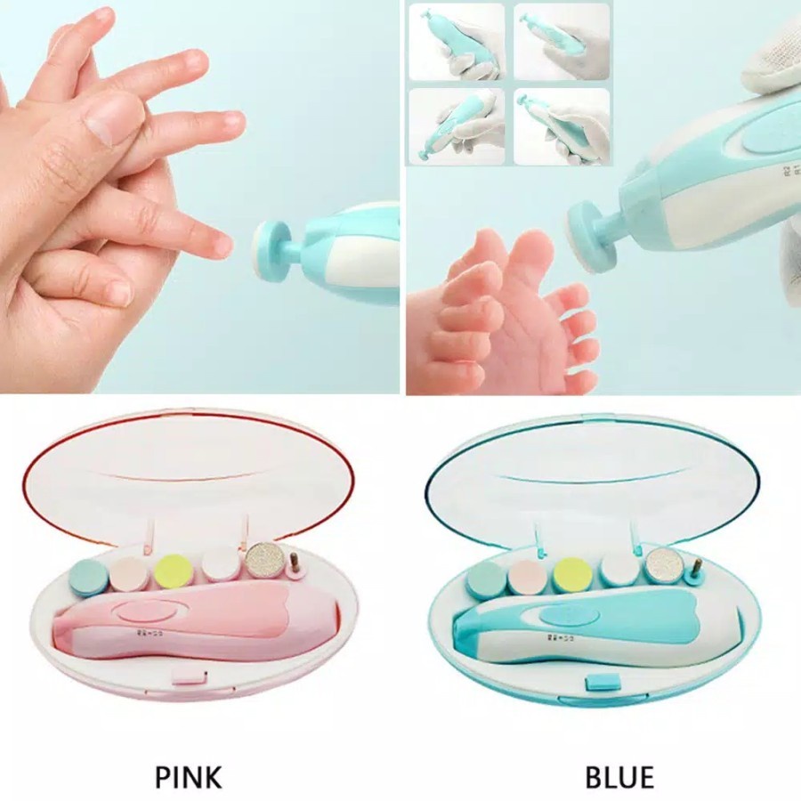 Gunting Kuku Elektrik Bayi &amp; Dewasa Electric baby Nail Trimmer Manicure Set alat potong kuku bayi