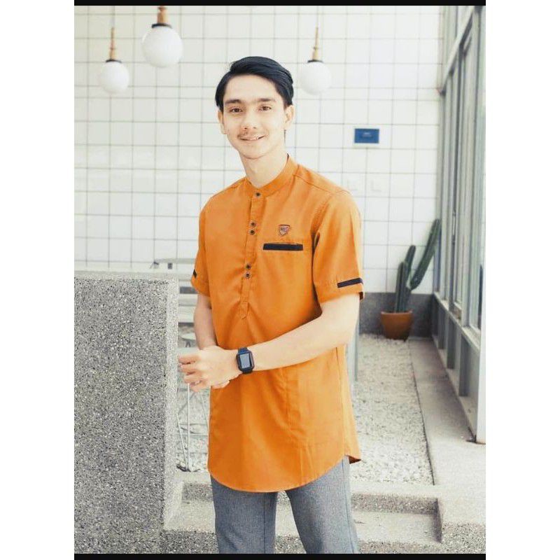 Koko Kurta Lengan Pendek Matt Katun  Adem Tebal Terlaris