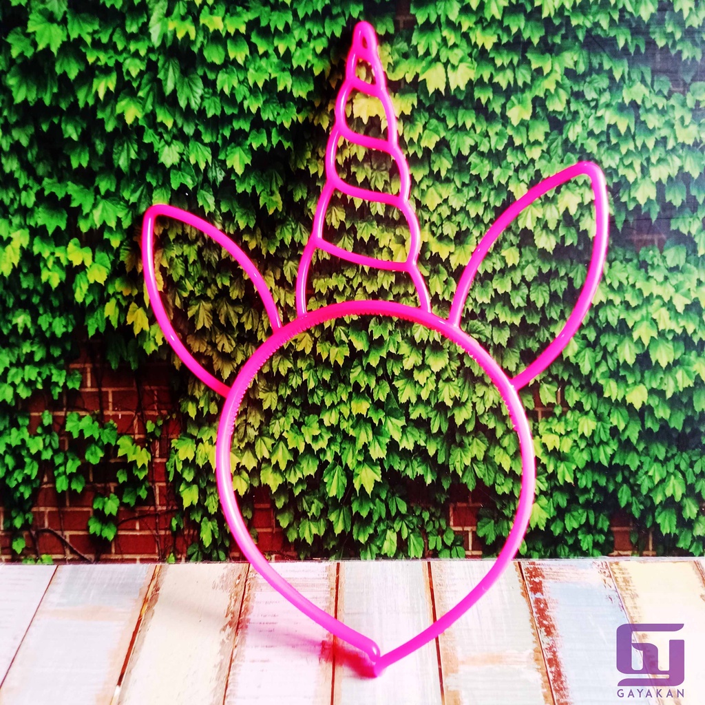 Isi 6 pcs Bando Fancy Serit Seri Kuping Unicorn Multiwarna