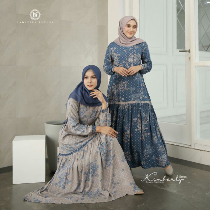 NADHEERA / Kimberly Dress by Nadheera Luxury / Homedress Rayon Premium / Gamis Panjang Rumahan