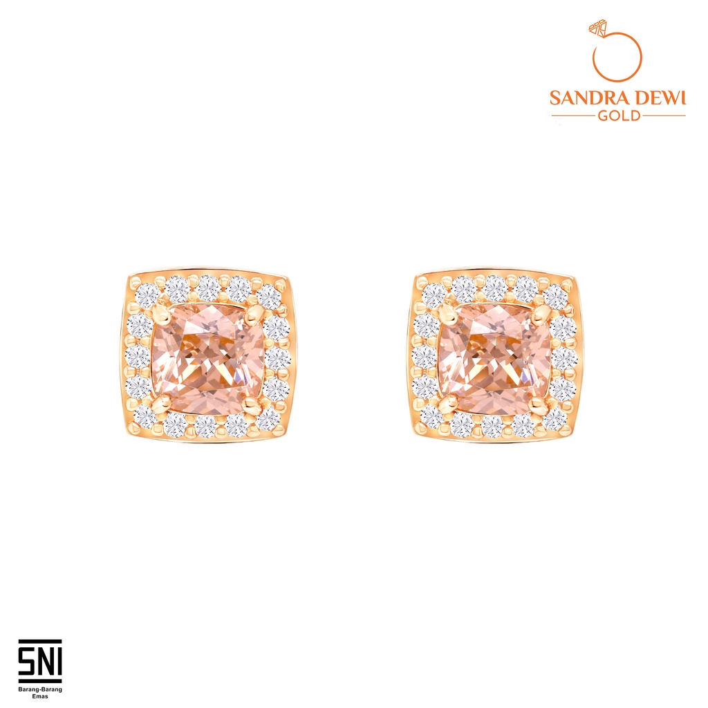 Anting Sandra Dewi Gold Morganite Collections EA210382