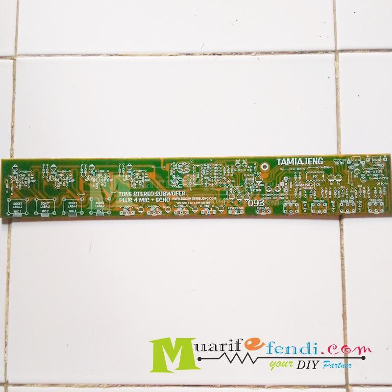 PCB Tone Control Stereo Subwoofer plus 4 MIC dan ECHO Reverb TAMIAJENG