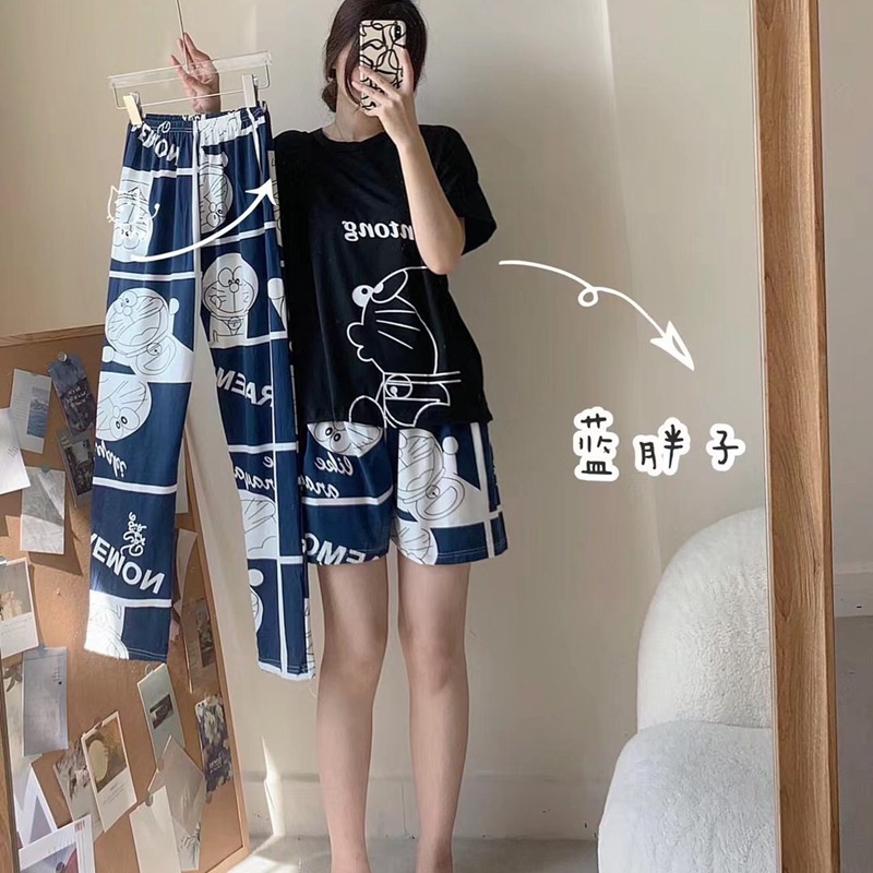 Starko Piyama 3in1 Baju Tidur Import Set Celana Piyama Kotak-kotak Pakaian Santai Longgar