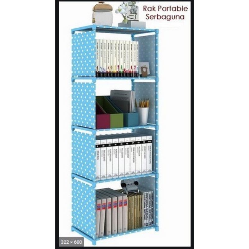 RAK PORTABLE / RAK SERBAGUNA / RAK BARANG / RAK SUSUN / LEMARI BUKU / LEMARI SUSUN