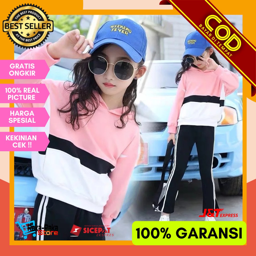 Setelan Anak Perempuan Baju Setelan Anak Hoodie Remaja Cewek Import Terbaru Kekinian Korea Murah COD