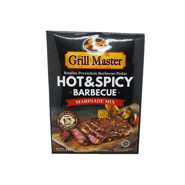 

Jay's Grill Master Hot Spicy Bbq Marinade Mix 30Gr B