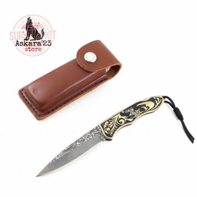 PISAU LIPAT DAMASKUS HANDMADE / SURVIVAL KIT DSFG46316