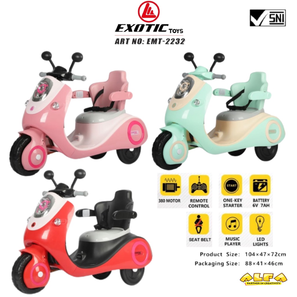 Toko Mainan ALFA Motor Aki Exotic EMT-2232