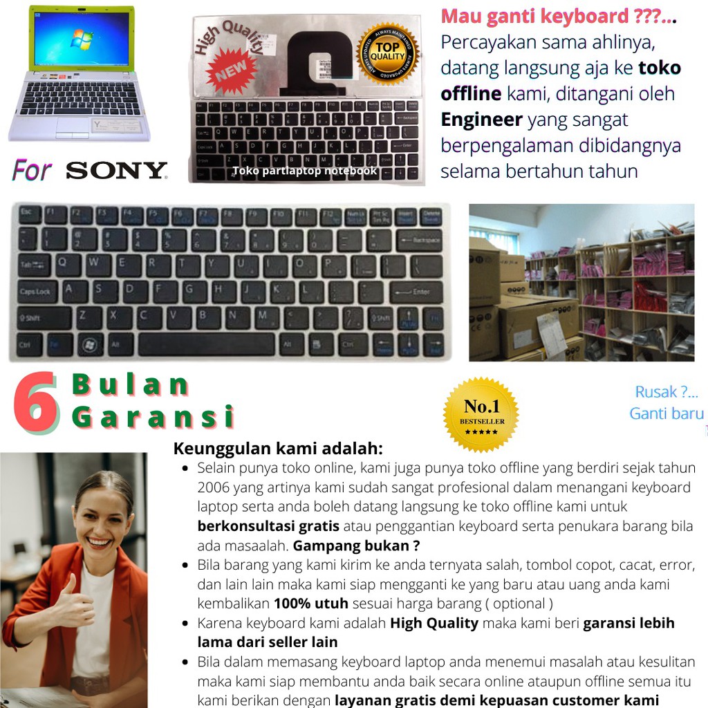 Keyboard Sony PCG31311W original product 1