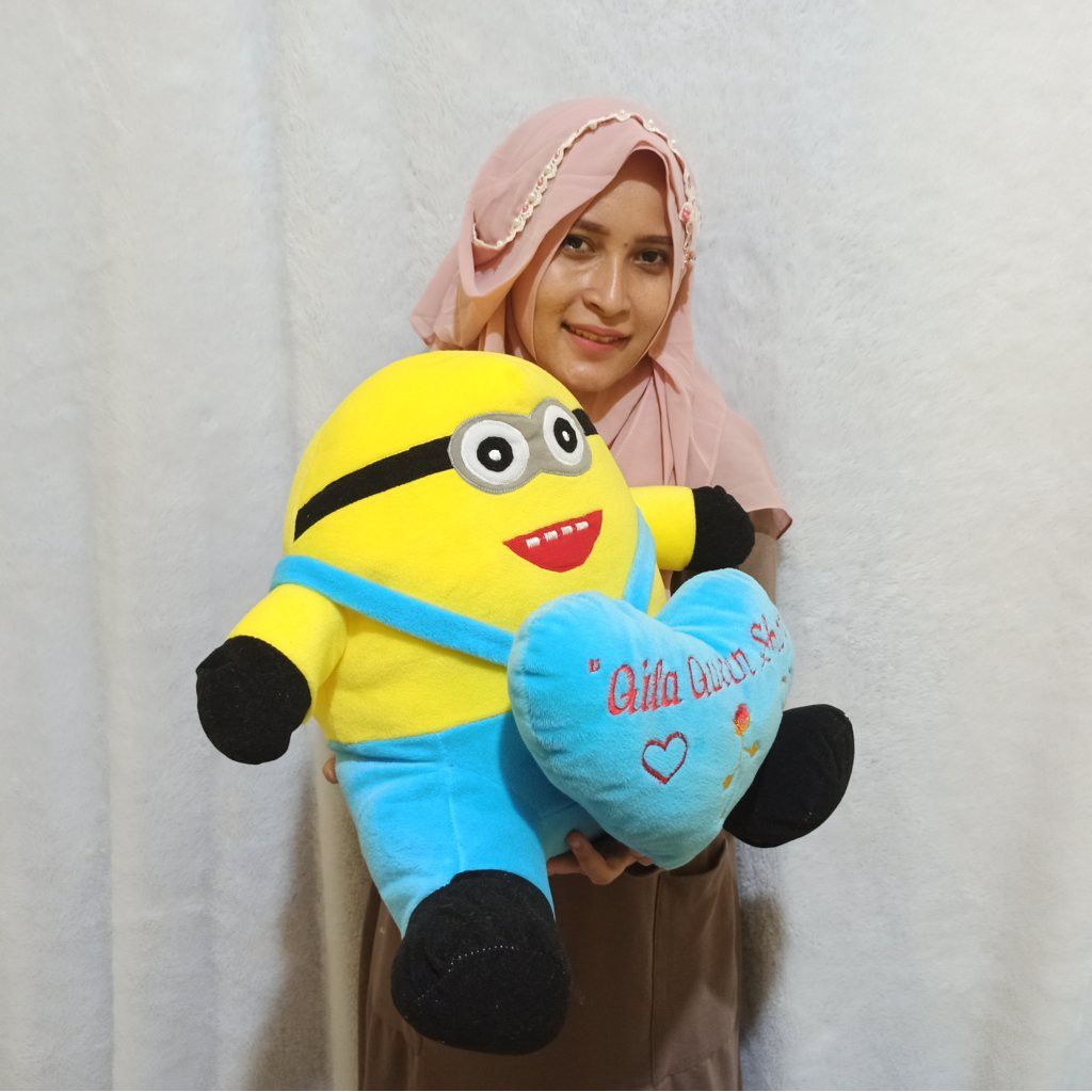 TERMURAH Boneka MINION XL 45cm bisa UKIR NAMA PO 2 HARIAN SAJA