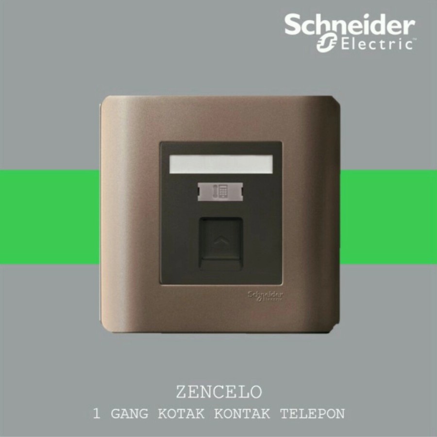 Schneider Electric Zencelo 1 Gang Kotak Kontak Telepon RJ11