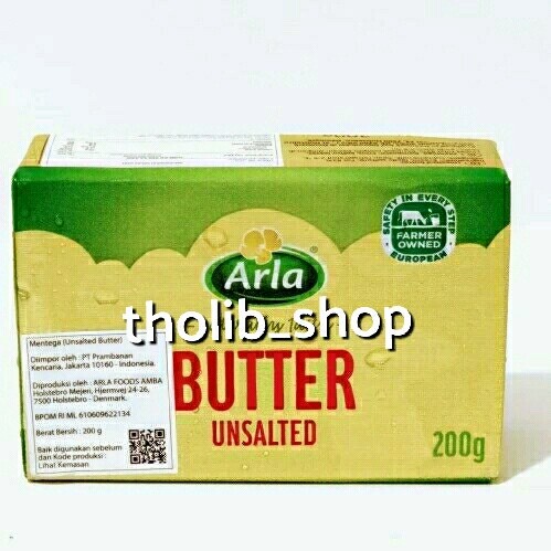 

arla butter unsalted 200 gr mentega