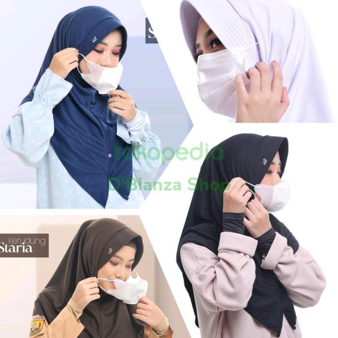 KERUDUNG HIJAB JILBAB ANAK SEKOLAH SD SMP SMA PRAMUKA 3 RABBANI ORI