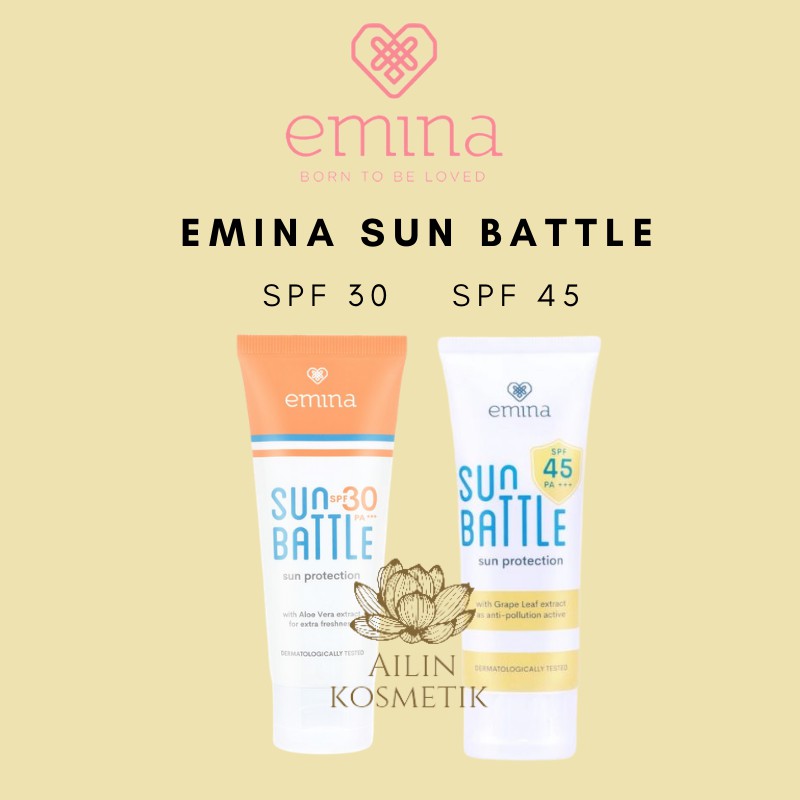 EMINA Sun Battle &amp; Skin Buddy Sun Protection SPF 30 PA+++ / SUN BATTLE SUN PROTECTION 30ML / Sunscreen / Sunblock by AILIN