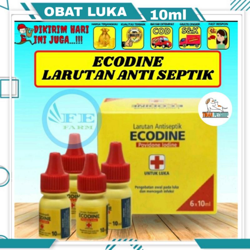 Obat Luka ECODINE Kucing Anjing Kelinci Obat Antiseptik dan Anti Infeksi Cepat Kering