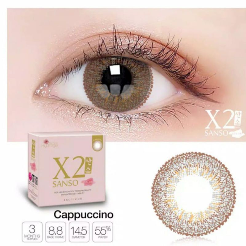 Softlens X2 SANSO CAPPUCCINO MINUS -0.50 S.D -10.00