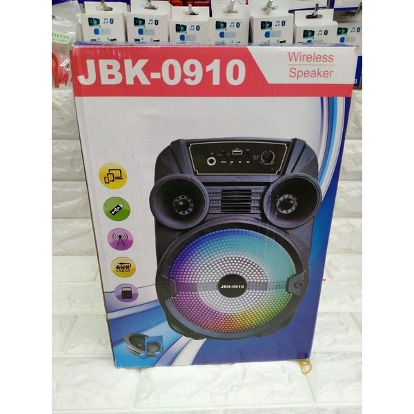 FREE BUBBLE speaker bluetooth 8&quot; jbk 0910 free mic speaker multimedia  jbk0910 speaker portable