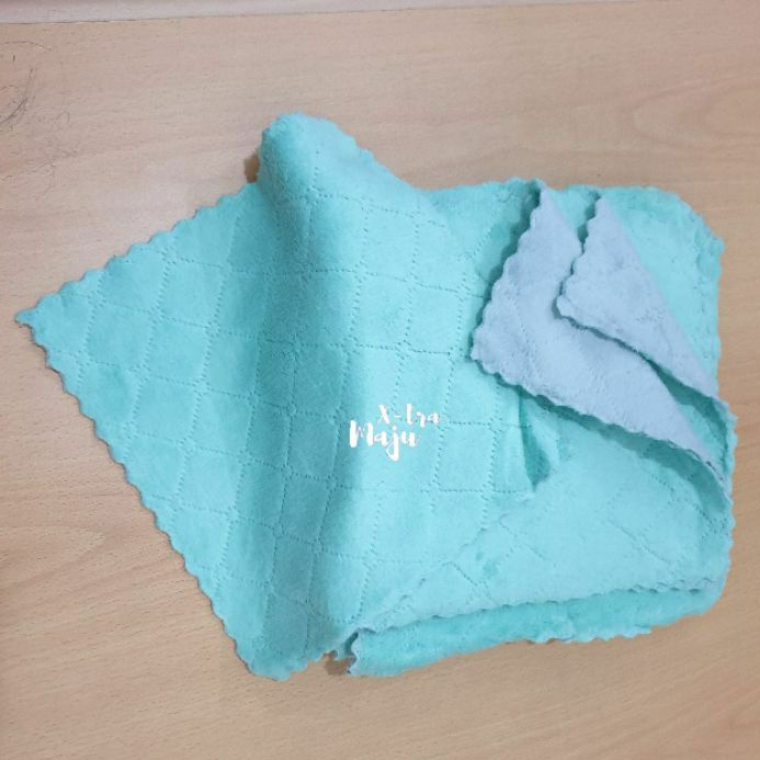 saputangan lembut uk 25x25cm besar 2 lapis  / lap tangan polos 2 warna lembut tebal