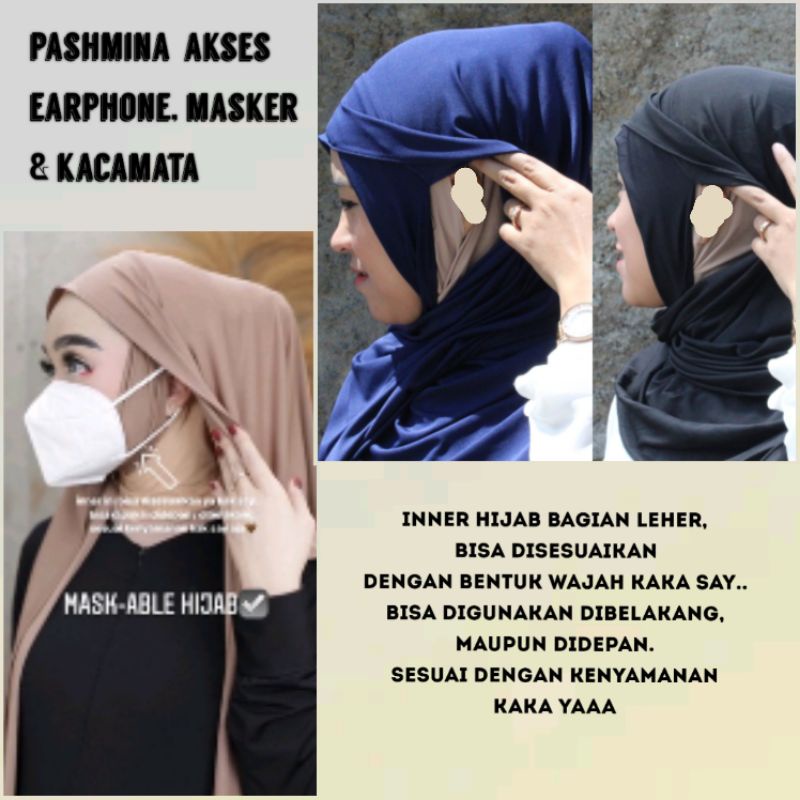 PASHMINA INSTAN INNER/ PASHMINA JERSEY INSTAN/ PASHMINA MASKER/ HIJAB MASKER/ JILBAB MASKER. TERMURAH PASHMINA INSTAN